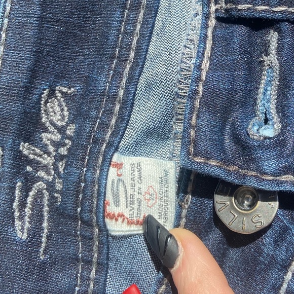 Silver jeans woman’s size 25 hand crafted - Picture 2 of 4